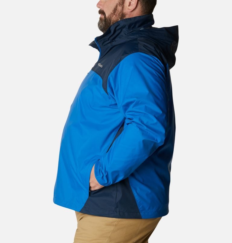 Men's Columbia Glennaker Lake Rain Jackets Blue | Plus Size CA-O1803